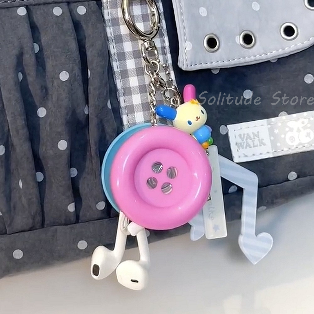 Cable Winder Keychain - إكسسوارات تزيين سماعات الأذن بأزرار كبيرة