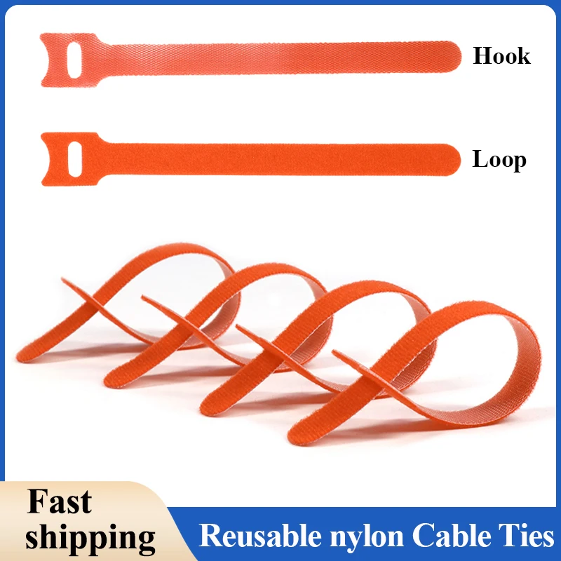 Gear Tie Reusable - البرتقال T-نوع قابلة لإعادة الاستخدام الربط
