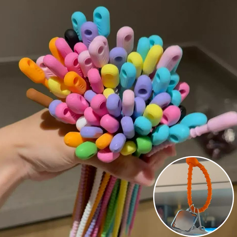 200 قطعة/مجموعة روابط سيليكون  - مراجعة Gear Tie Reusable وسعره